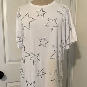 LF White t-shirt dress with stars